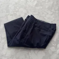 美品 ユニバーサルランゲージ REDA 接触冷感スラックス L 紺