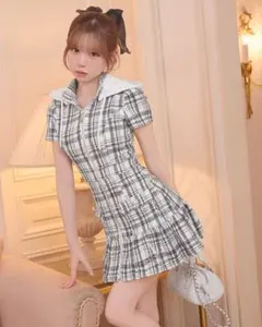 ミシェルマカロン チェックミニワンピース SCC0433X XSサイズ ミシェルマカロン チェックミニワンピース SCC0433X Mサイズ - メルカリ