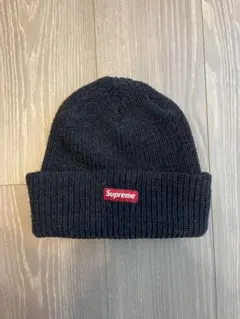 【美品】supremeニット帽　ネイビー