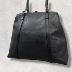 極美品✨ヘルツ オルガン G-14 口枠トートバッグ M レザー 本革 黒のサムネイル