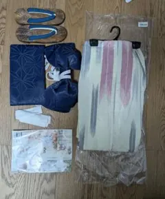 浴衣 帯 下駄 3点セット 玄應矢絣しらべのサムネイル