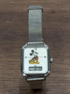 ALBA ミッキーマウス 腕時計 クォーツ　アナデジ　電池交換済み　ヴィンテージ