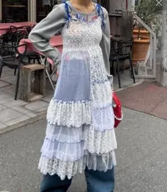 ＊ねず様　専用 ＊ 2WAYレースブロッキングティアードスカート