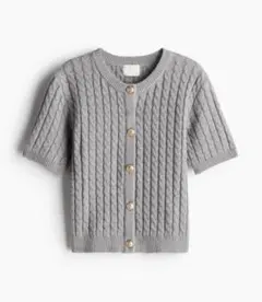 ケーブルニットカーディガン