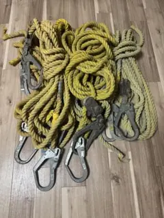 新品親綱ロープ15m安全ブロックベルブロック足場鉄骨建築 - メルカリ