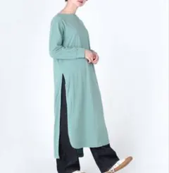＊最終価格　ロングスリットプルオーバーワンピース