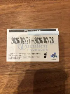 はるさん専用　　ディズニー　バケパ　バケーションパッケージ　フリードリンク券