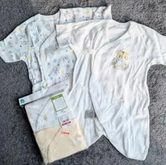 未着用洗濯のみ新生児肌着しまじろう2枚/未開封コンビ肌着２枚セット