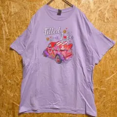 【XL】GILDAN(ギルダン) グラフィック Ｔシャツ 紫・パープル 322