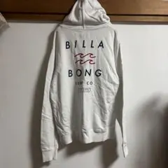 BILLABONG ホワイト フード付きパーカー メンズL