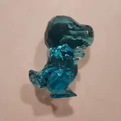 青いクリスタル恐竜の置物