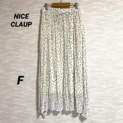 ナイスクラップ NICE CLAUP フレアスカート【F】ロング丈 シアードットのサムネイル