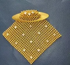 ヴィンテージブローチ ゴールド ラインストーン