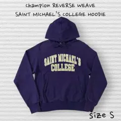 Champion セントマイケルズカレッジ リバースウィーブパーカー 紫 S