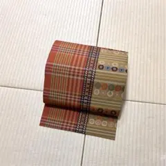 織り おしゃれ 九寸名古屋帯 榛色 煉瓦色