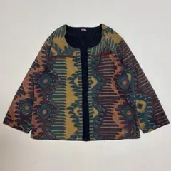 工房のむら 刺し子 ノーカラージャケット Japanese sashiko 藍染
