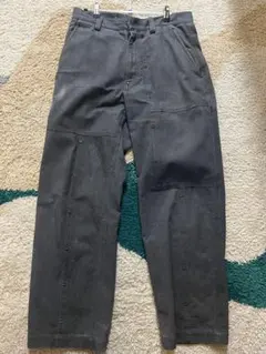 50's フランス ヴィンテージ ごま塩シャンブレー ワークパンツ パッチ