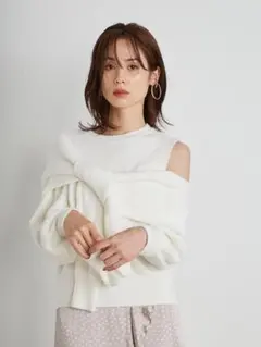 snidel ディフォメーションニットプルオーバー