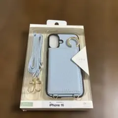 iLBe iPhone 16用ケース バンパーフレーム ストラップ付