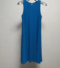 ローレンラルフローレン　ワンピース　フレア　ブルー　4