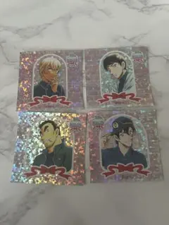 名探偵コナン コナンカフェ ラメステッカー 降谷零 諸伏景光 伊達航 萩原研二