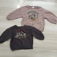 フタフタ ミッキー トレーナー 2枚セット 110センチ 男女双子