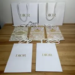 Dior ショップ袋 7点セット ① ホワイト ホリデー限定デザイン