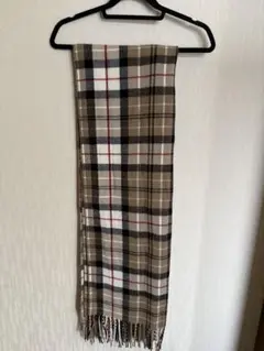 チェック柄 ブラウン系 マフラー