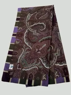 ETRO エトロ ストール ブラウンボルドー系マルチカラー 正方形