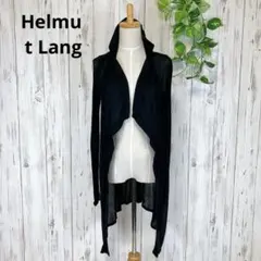 Helmut Lang ＊ シアー ドレープ カーディガン レーヨン S 黒のサムネイル