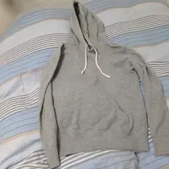 Champion グレー フード付きパーカー S