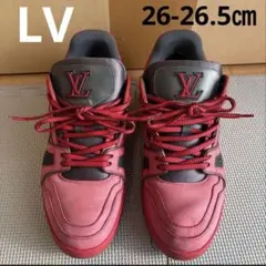 正規品ルイヴィトントレイナースニーカー 7 1/2 26cmレッド BM0159