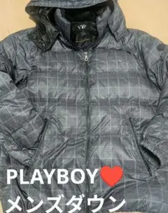 PLAYBOYダウン♥️V.P. メンズダウンジャケット M チェック　SALE