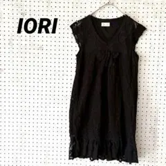 IORI レース ノースリーブ ワンピース（M）黒 フリル 刺繍 チュニックのサムネイル