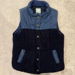 BEAMS BEAMS HEART ネイビー デニム ニットベスト