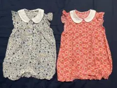 値下げしました！花柄ロンパース　2着セットのサムネイル