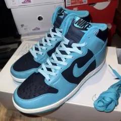 BY YOU Nike Dunk High ライトブルー ネイビー　27cmのサムネイル