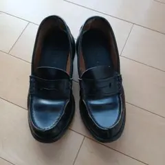 HARUTA 黒 レザー ローファー