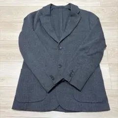 ユニクロ コンフォート2Bジャケット　グレンチェック　グレー M