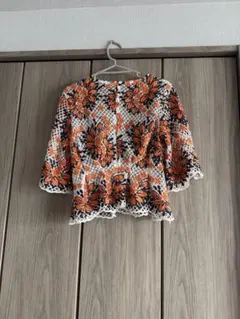 Lily Brown フラワープリントレーストップス M