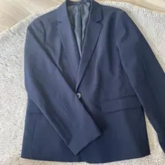 GU ネイビー ジャケットズボン セットアップ LM当日発送　美品　送料込み