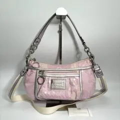 COACH コーチ ハンドバッグ スパンコール ポピー ブルー 15381 - メルカリ
