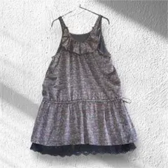 ⁠未使用 レイカズン 花柄 フリル チュニック ノースリーブ レース M 可愛いのサムネイル