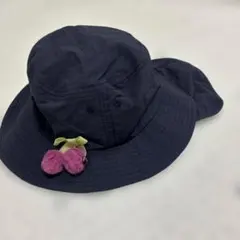 petit main 日よけ付きハット 54cm ネイビー