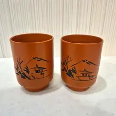 湯飲み 2個セット 金彩 風景画 日本製 - メルカリ