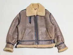 ヴィンテージ B-3ムートンフライトジャケット 襟ボア 羊革 シープスキン 古着