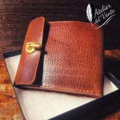 新品　本革イタリアンレザー　アマゾニア　ウォレット　総手縫い
