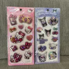 【ハローキティ、クロミ】スパンコールパーティーシール 2点セット