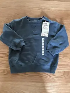 新品 あたたまるっと裏毛スウェットシャツ スモーキーブルー 100のサムネイル