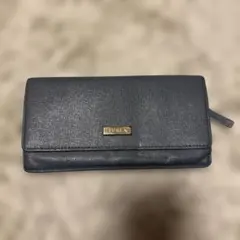 FURLA ネイビー 長財布 フラップ式